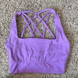 Purple Women's Strappy Sports Bra